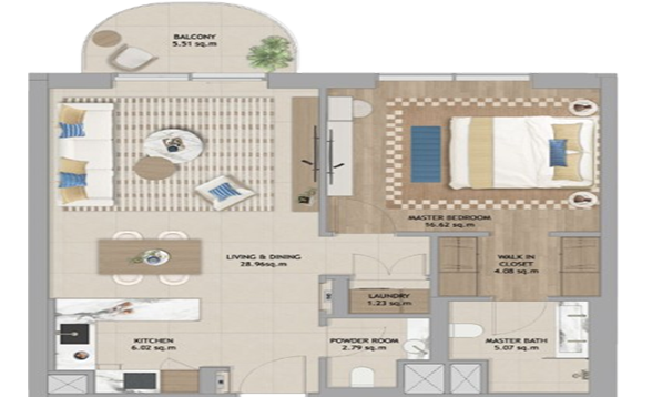 1 Bedroom Floor
